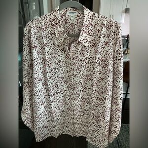 Express Portofino Shirt in Burgundy and Cream